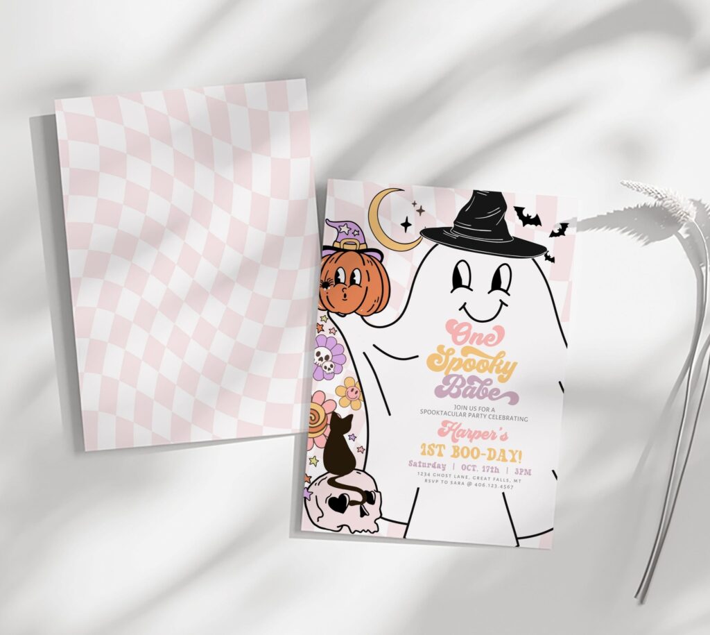 One Spooky Babe October Birthday Theme for girls born around Halloween