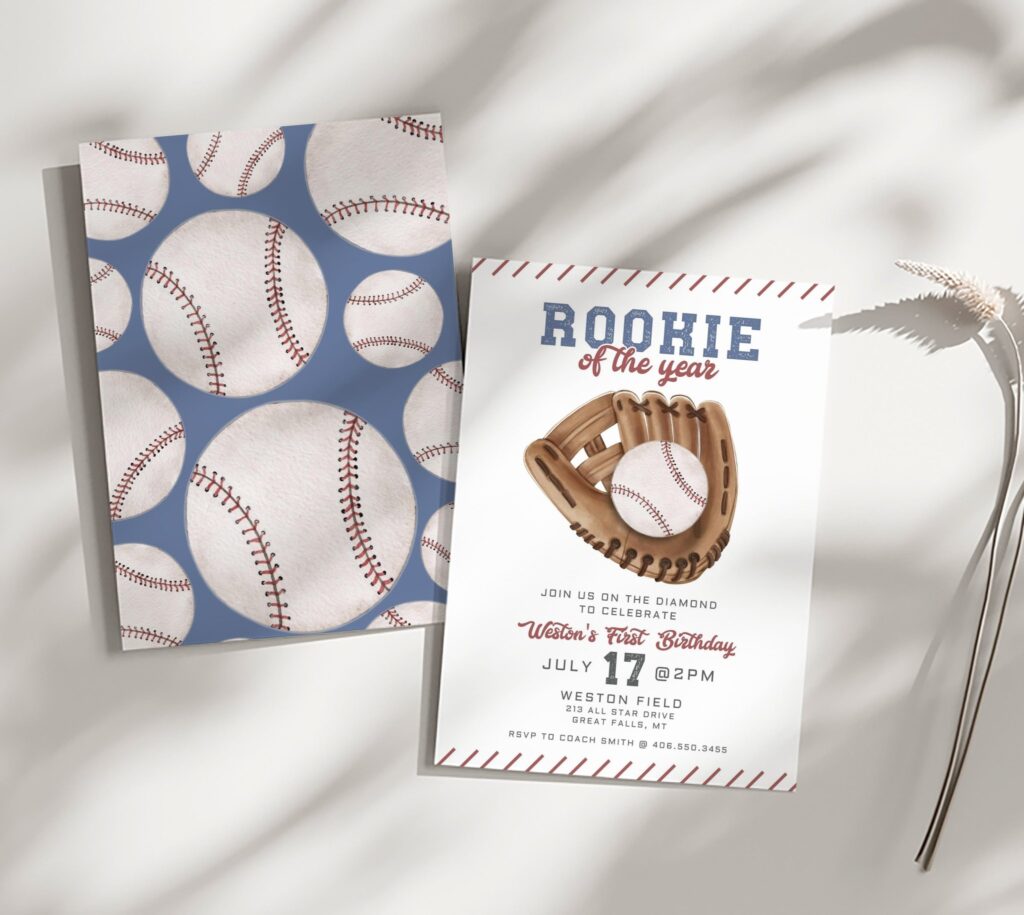 Rookie of The Year Baseball Birthday Theme