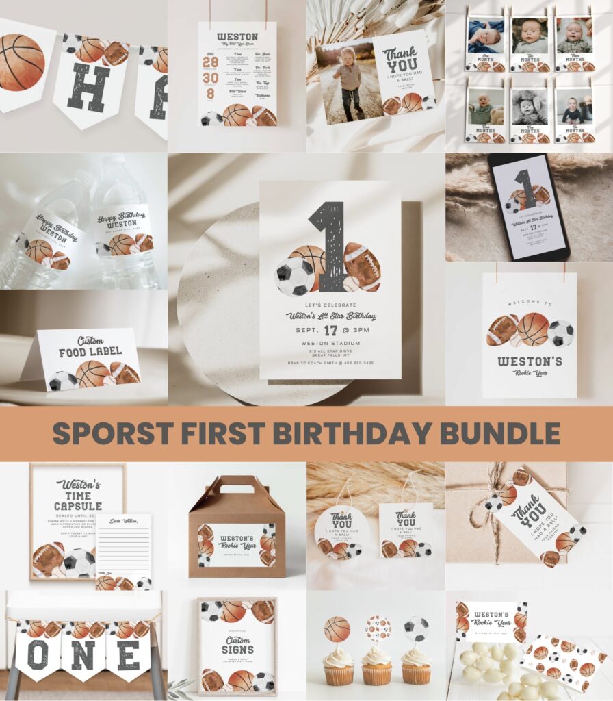 Sports First Birthday Party Theme 